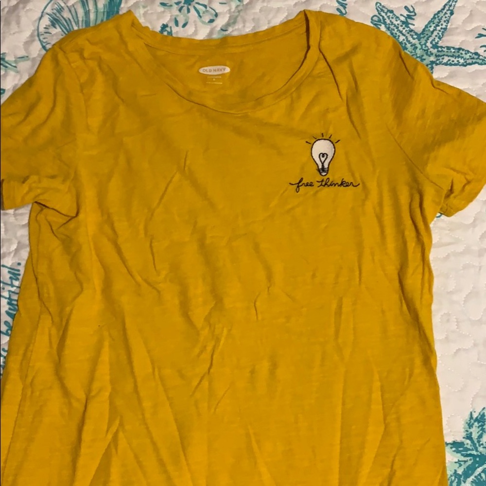Mustard yellow deigned T-shirt